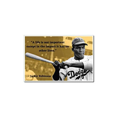 Póster De Jackie Robinson Cita  Una Vida No Es Importa...