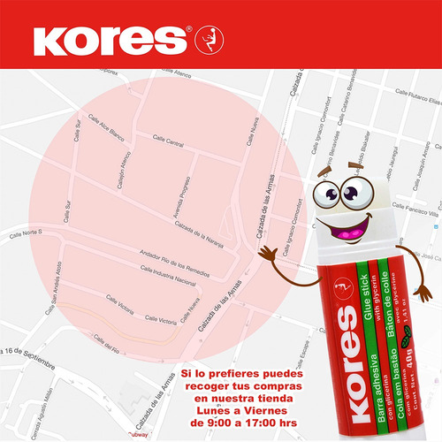 Kores Set 12 Barra Adhesiva De 40gr Mas 12 Lapiz Chequeo