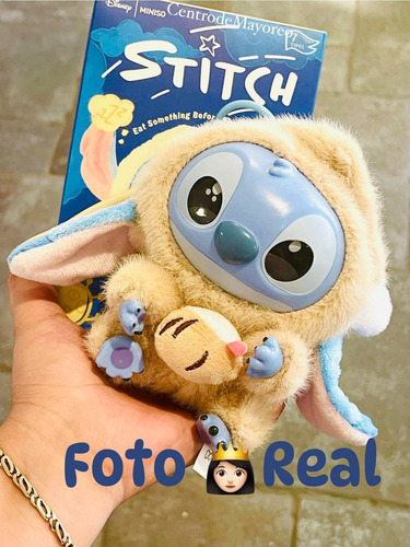 6 Llavero Stitch Peluche Sorpresa Eat Something Before Sleep Azul