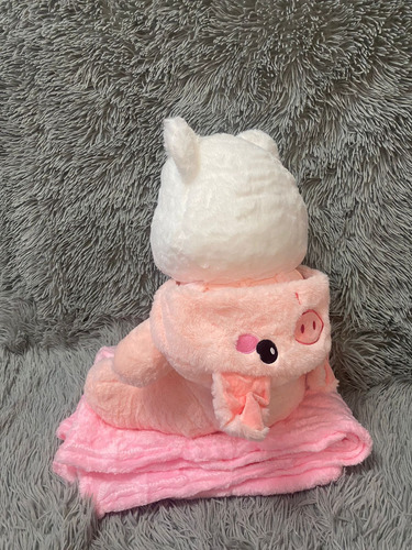 Peluche 3 En 1 Con Manta 50cm - Animales Varios Oso Disfrazado