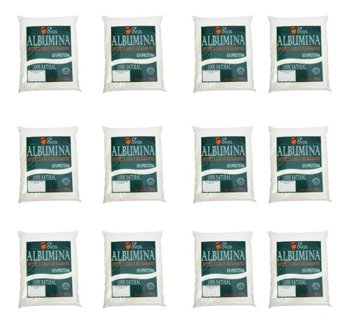 Albumina Integral - 6 Kg ( 12 Pacotes De 500g) - Cp Ovos