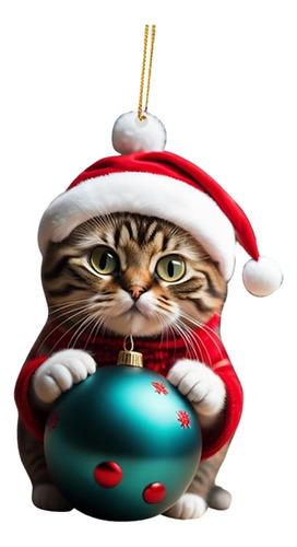 2 Adornos Navideños Para Gatos, Adorno Colgante Para Estilo