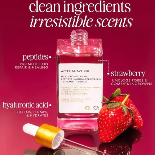 Aceite For Después Del Afeitado Con Sabor A Fresa Y