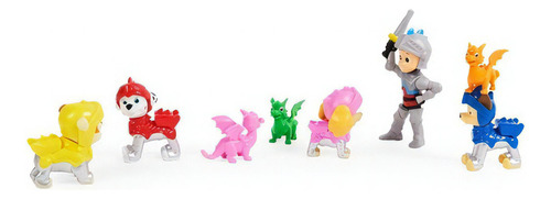 Paw Patrol Rescue Knights Set Muñeco Ryder + 8 Figuras Ed