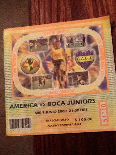 Entrada Boca Juniors Copa Libertadores 2000 Vsamerica Azteca