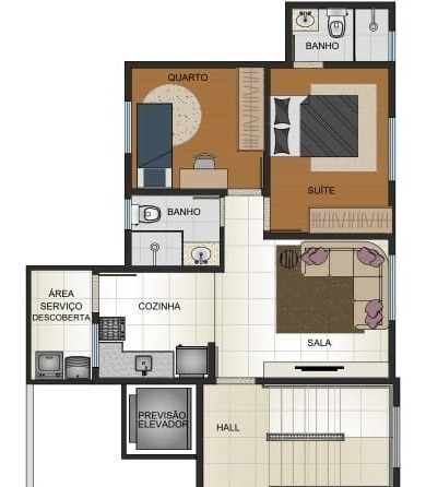 Imagem 3 de 9 de Apartamento - Padrão, Para Venda Em Contagem/mg - Imob448