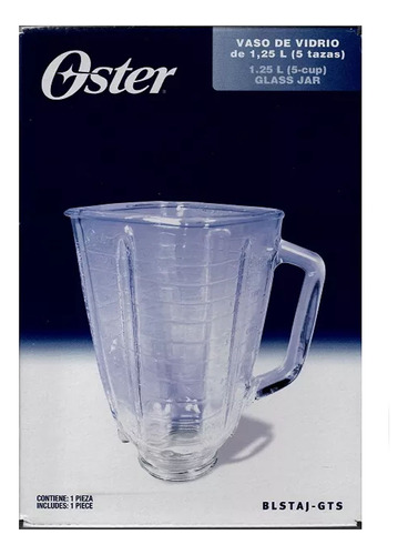 Vaso De Vidrio Oster Cuadrado 1.25 Litros Boroclass Original