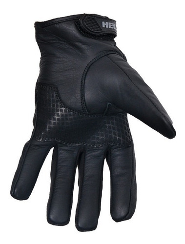 Guantes cortos Helt Leather Touch de color gris con protección para motocicletas, talla 3 g