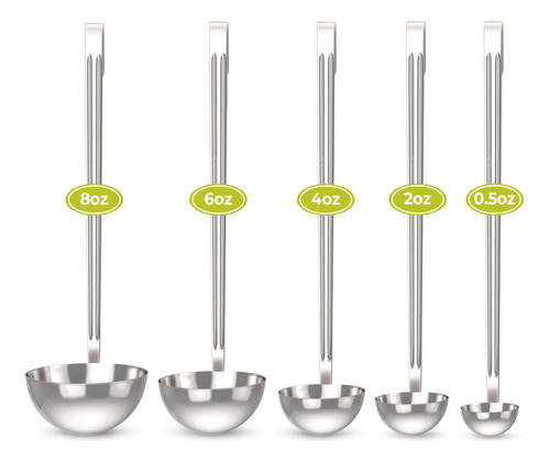 Cucharon De Sopa De 8 Onzas De Acero Inoxidable Resistente