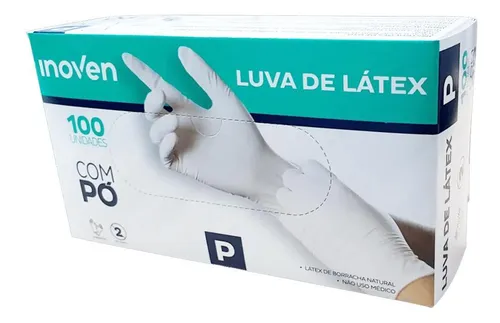 comprar Luva De Látex Branca Com Pó Inoven Tamanho P