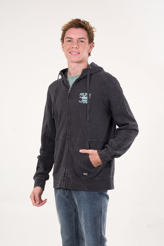 Poleron Franela Procesado Full Zipper Junior Polemic
