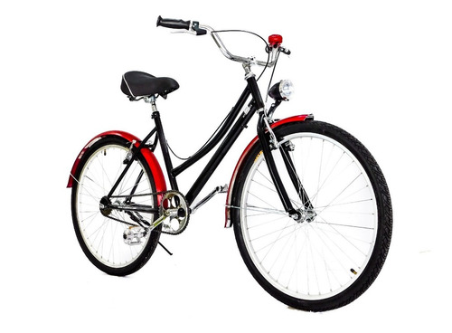 Bicicleta Vintage Urban Luz Claxon Tu Nombre Accesorios Rojo