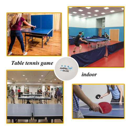 Pelota De Tenis De Mesa De Práctica Avanzada 40 3 Estrellas Blanco, Paquete De 60