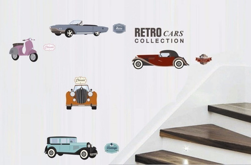 Vinilos Decorativos Pared Autos Moto Clásicos Vintage Jm8350
