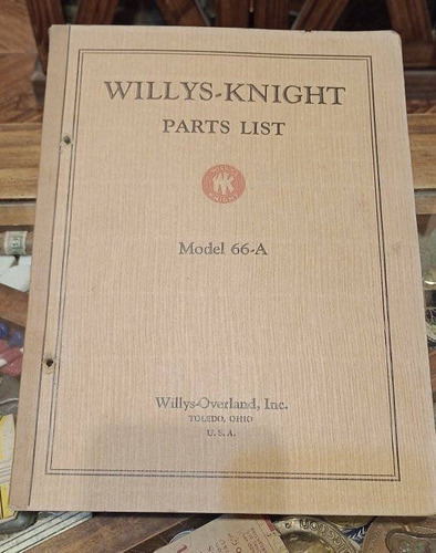  Catalogo Original Willys-knight 66 A  1929 Automobilia