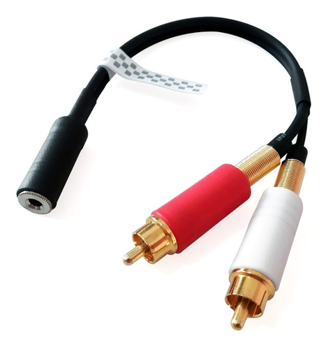 Adaptador Jack P2 (fêmea) Estéreo + 2 Rca (macho) De 20cm