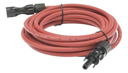 Cable Fotovoltaico 2.5 M Rojo 10 Awg Con Terminal Mc4-m