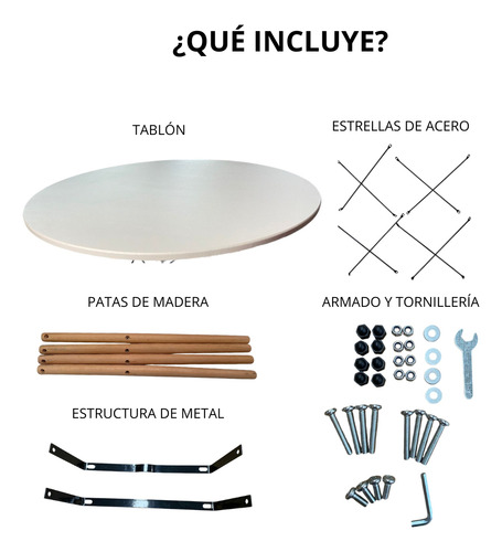 Mesa Eames Redonda De Madera Estilo Minimalista Moderno 80cm