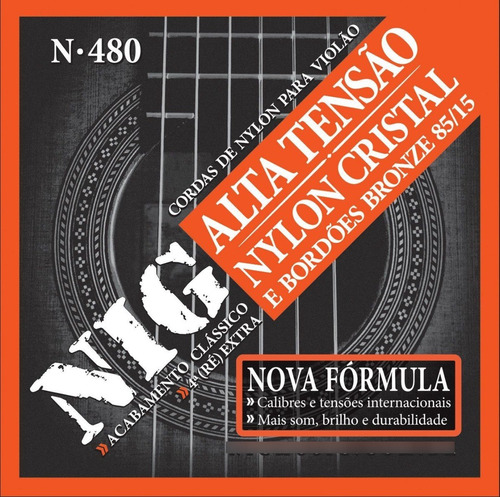 Encordoamento Violão Nylon Tensao Alta Nig N480