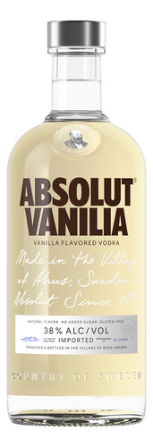 Absolut Vodka destilada vanilia garrafa 750ml