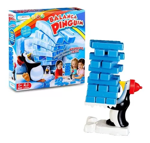 Brinquedo Jogo Infantil Torre De Gelo Balança Pinguim Br1289