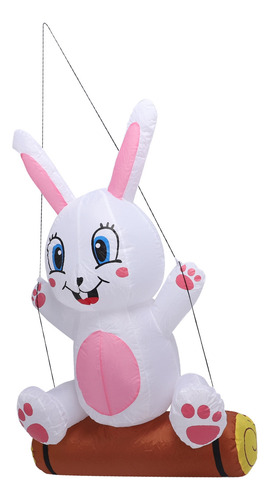 Decoración Inflable Con Diseño De Conejo De Pascua, Led, 3,9