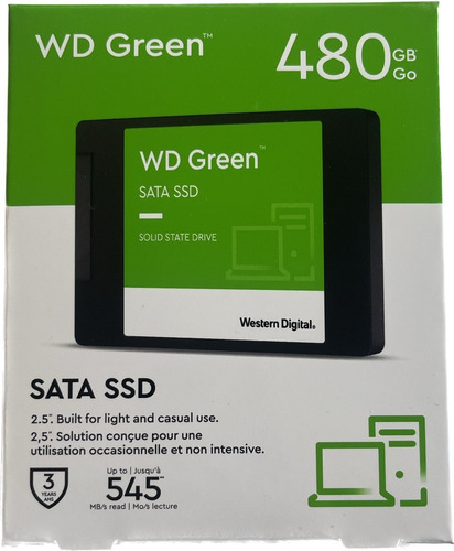 Disco sólido SSD interno Western Digital WD Green WDS480G2G0A 480GB verde