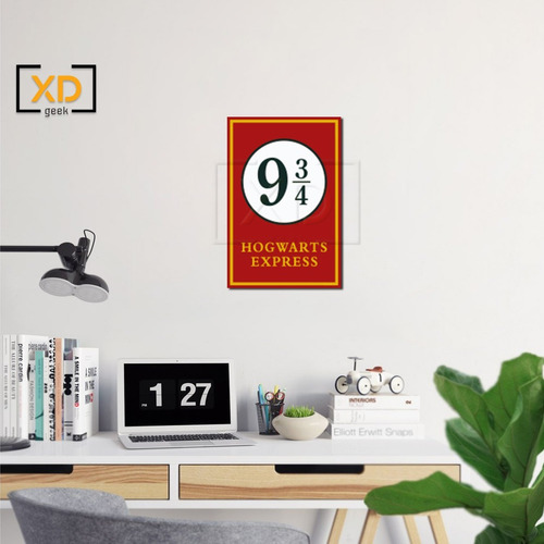 Placa Decorativa Geek Filme Quadro 9 3/4 Harry Potter 30x40