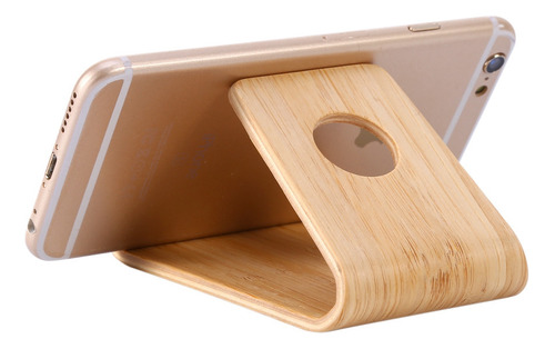 Soporte Universal De Madera De Bambú Para Teléfono Móvil Par