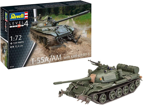 T-55a/am With Kmt-6/emt-5 1:72 Revell 03328 Milouhobbies