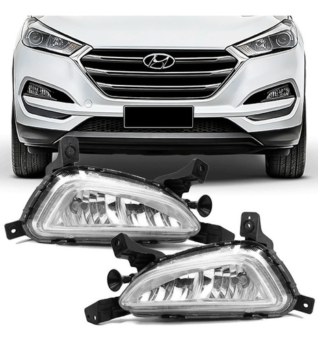 Par Farol Milha Tucson 2017 2018 2019 Hyundai Auxiliar H8