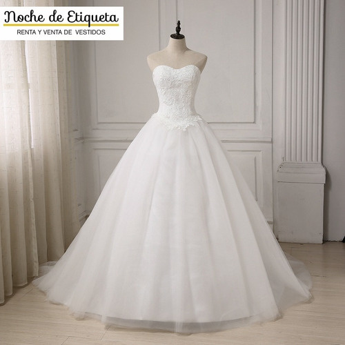 Vestido De Novia Nuevo Corte Princesa Encaje/tul Strapless