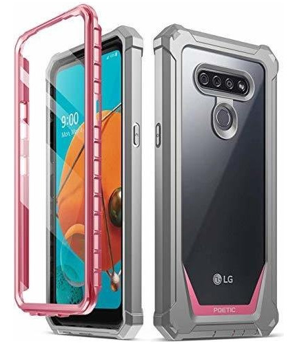 Funda Para LG Q51 LG K51 LG Reflect Bumper Rosa Transparente