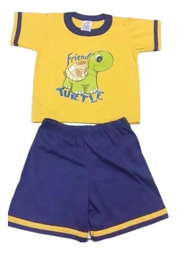 Conjunto Amarilla Friend Tutle Para Bebe 12 Meses