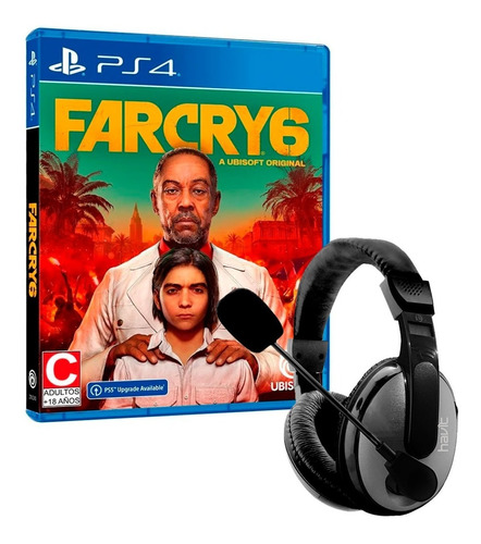 Imagen 1 de 6 de Far Cry 6 Para Ps4 + Headset Havit Hv-h139d