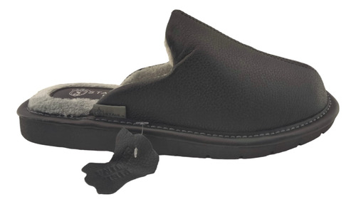 Pantufla De Piel Genuina Stahl Mod. 9642 Para Caballero