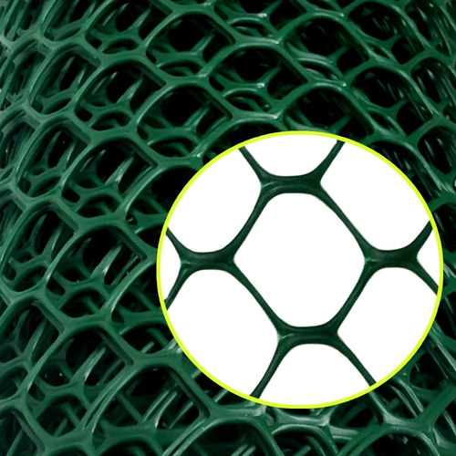 Malla Pollera Hexagonal Plastico 1x12m Color Verde