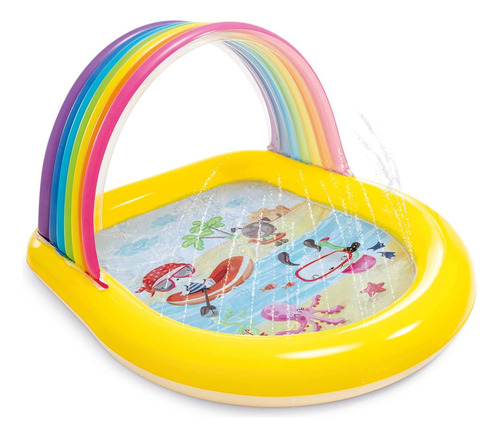 Piscina Con Chorro De Arco Iris De Intex, Piscina Inflable P