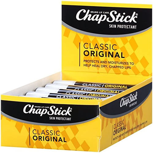 Chapstick Classic (1 Caja De 12 Palos, 12 Barras Totales, Sa