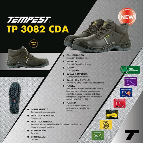 De Seguridad Tempest 3082 C Botin Unisex | Envío gratis