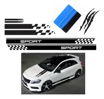 Comprar Vinil Stiker Estampado Rótulo Cofre Franjas Deportivas Autos