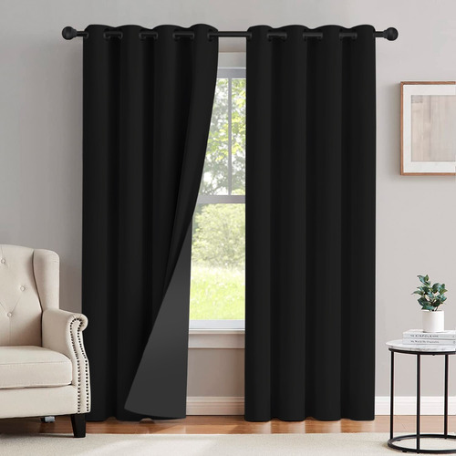 Cortina Blackout Corta Luz Blecaute 2,80 X 2,30 Sala/quarto Cor Preto