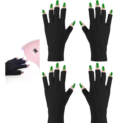 Oyanimo 2 Pares De Guantes Uv Para Lámpara De Uñas De Gel, G