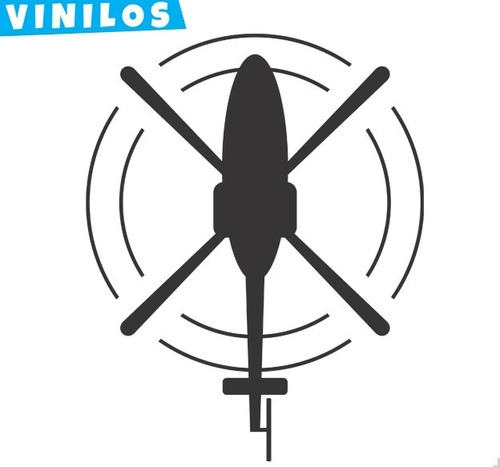 Vinilo Helicóptero Vista Sup (35x28cm)