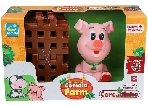 Cercadinho Brinquedo Montar Desmontar Porquinho Cometa Farm