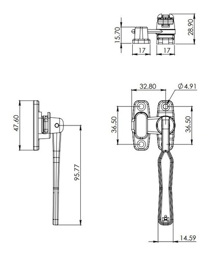 Imagen 2 de 4 de Jaladera Universal De Proyeccion Para Ventana