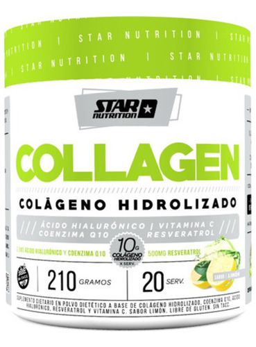 Star Nutrition Colageno Hydrolizado X210 Gr. Sabor Limón