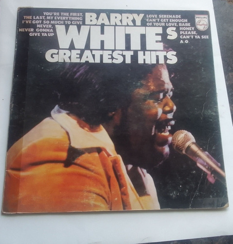 Vinilo Long Play Barry White Greatest Hits 1975  Chile