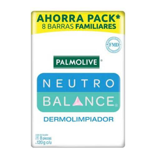 Jabón En Barra Palmolive Neutro Balance 8 Piezas De 120 G