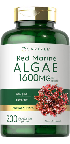 Suplemento de algas marinas rojas Carlyle 1600 mg 200 cápsulas